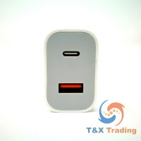 DUAL OUTPUT Fast Charger Wall Power Adapter for iPhone 20W